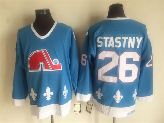 Nordiques 26 Stastny Light Blue CCM Throwback Jersey,We sell and wholesale Nordiques 26 Stastny Light Blue CCM Throwback Jersey on line form chian!